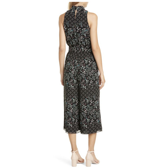 TED BAKER Marcila Hazel High Neck Wide Leg Jumpsuit In Black - Picture 2 of 15